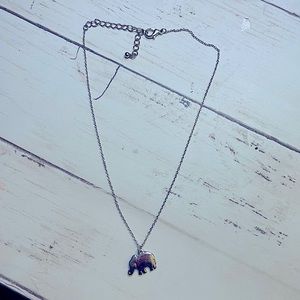 Gently used elephant necklace